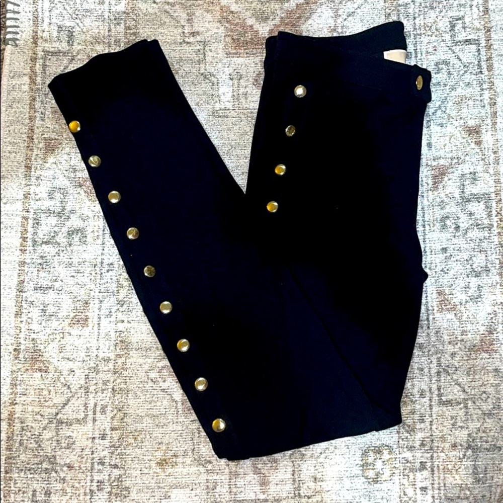Michael Kors black embellished leggings